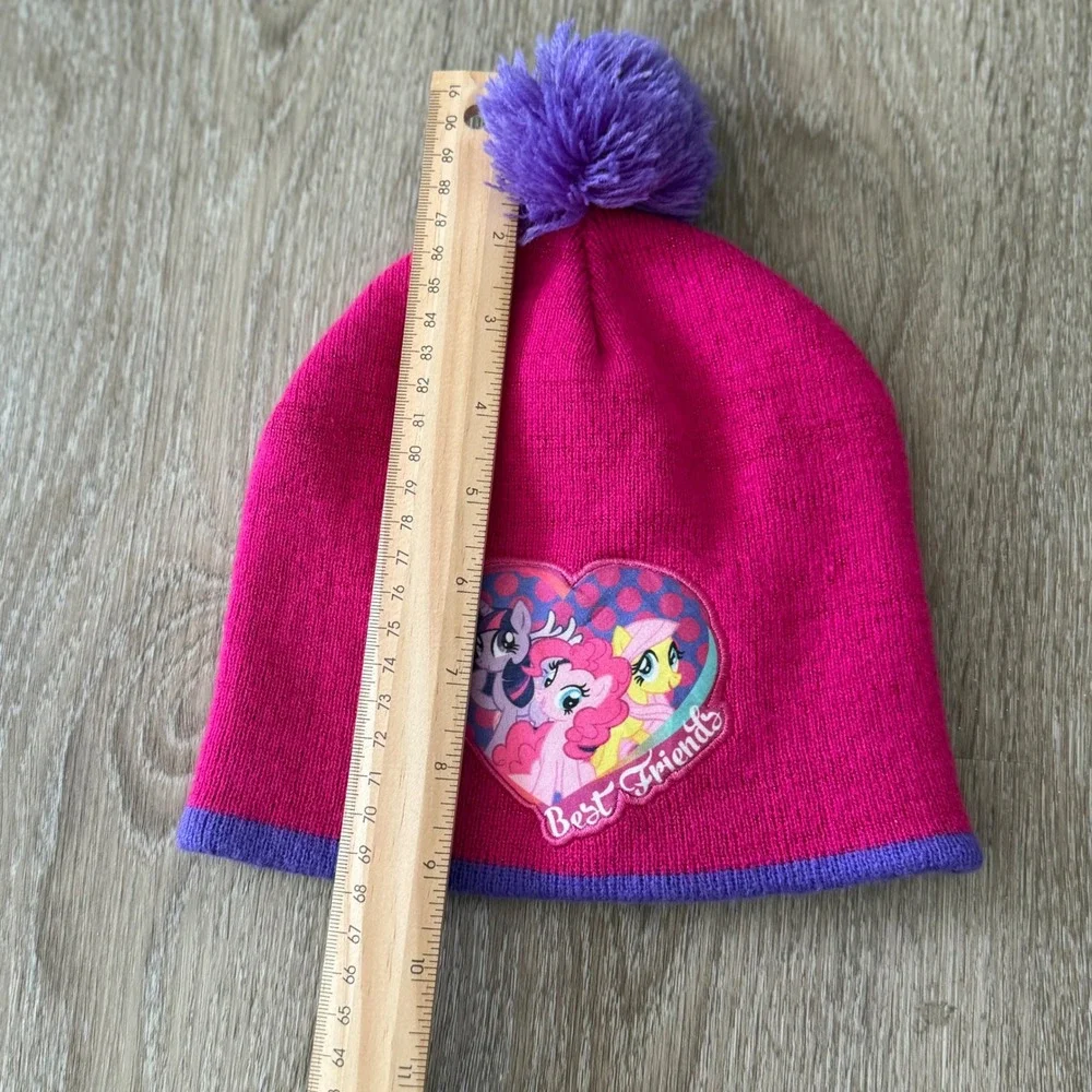 My Little Pony Best Friends Pink Pom Winter Beanie Hat Hasbro 2014 Girls OSFM
